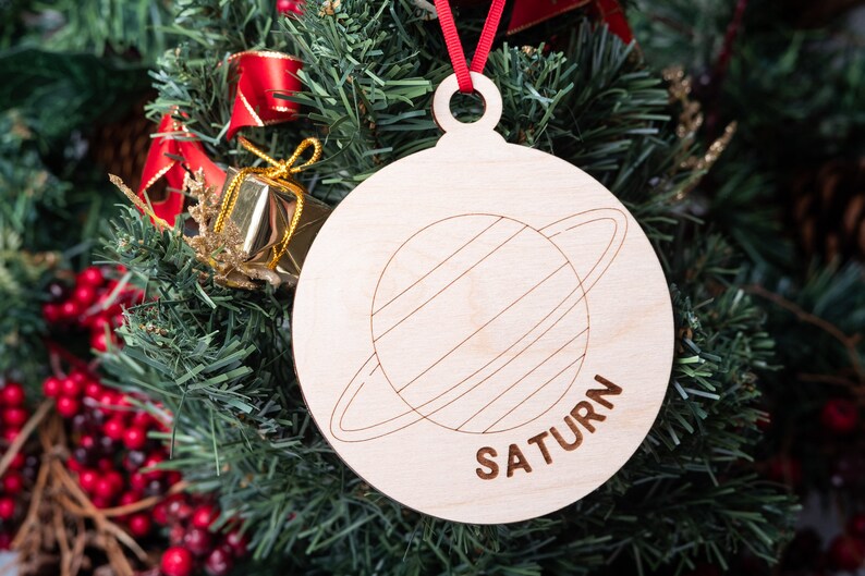 Planet Christmas Ornament Set, Solar System Planet Ornament, Science Astronomy Gift for Christmas, Saturn Sun Jupiter Neptune Mercury Uranus image 8