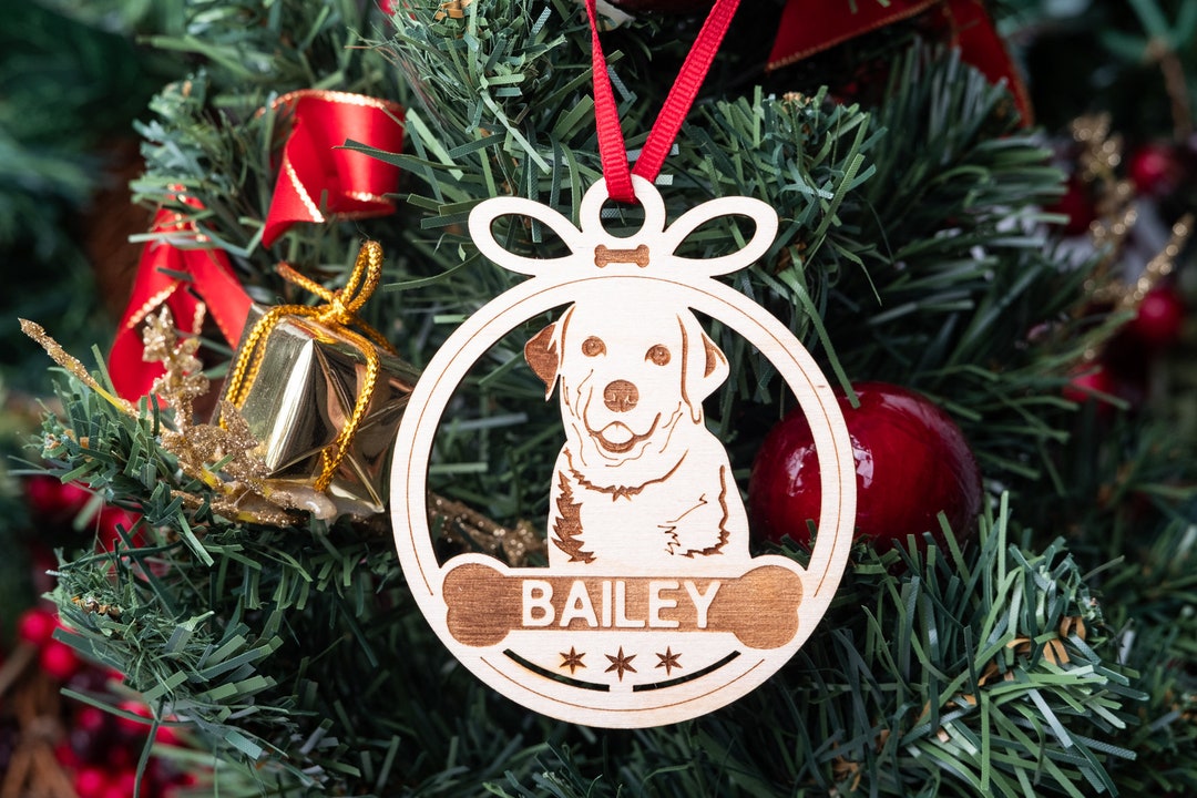 Personalized Labrador Retriever Christmas Ornament Laser Cut - Etsy