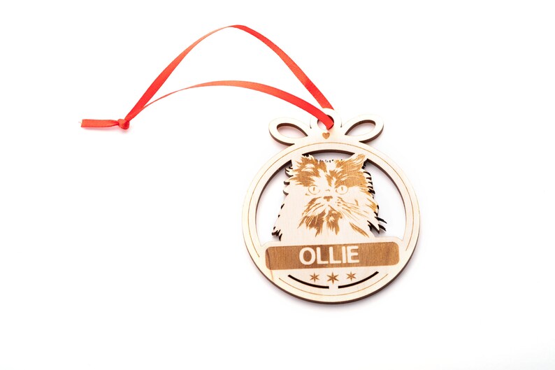 Personalized Persian Cat Ornament Custom Holiday Pet Name - Etsy