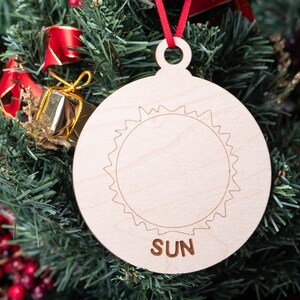 Planet Christmas Ornament Set, Solar System Planet Ornament, Science Astronomy Gift for Christmas, Saturn Sun Jupiter Neptune Mercury Uranus image 7