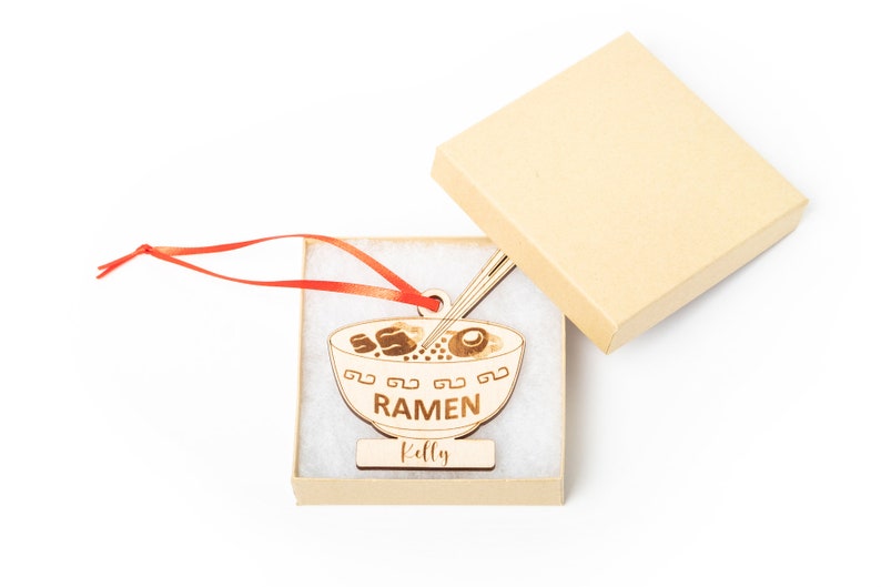 Ramen Noodle Bowl Ornament Personalized Holiday Asian Food Etsy
