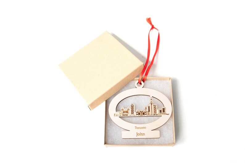 Personalized Toronto Skyline City Ornament Custom Toronto Etsy