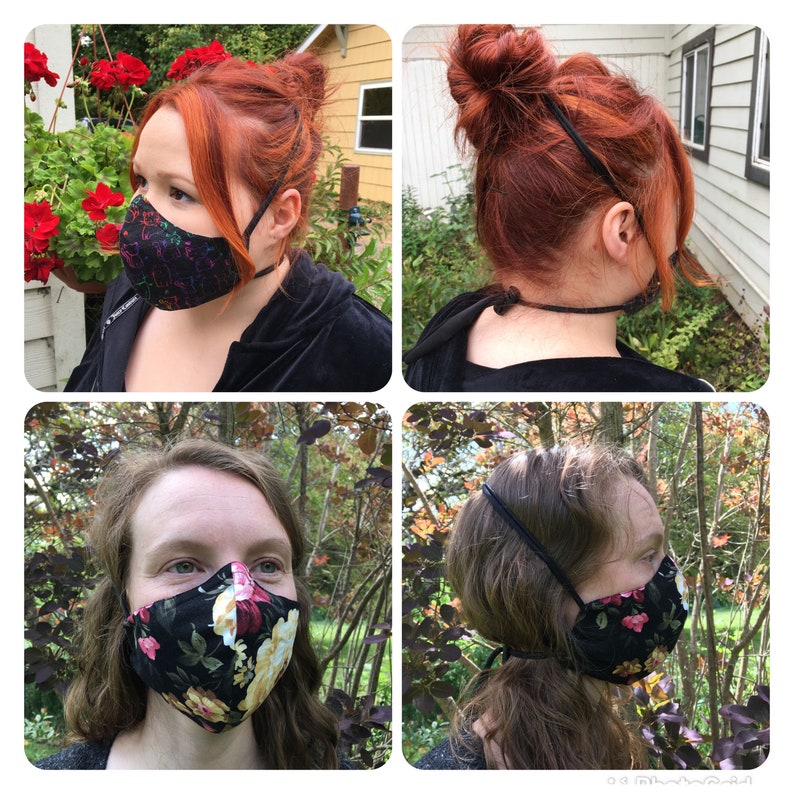 Over the Head Face Masks in Medium Large & Exlarge . 2 Layers Etsy