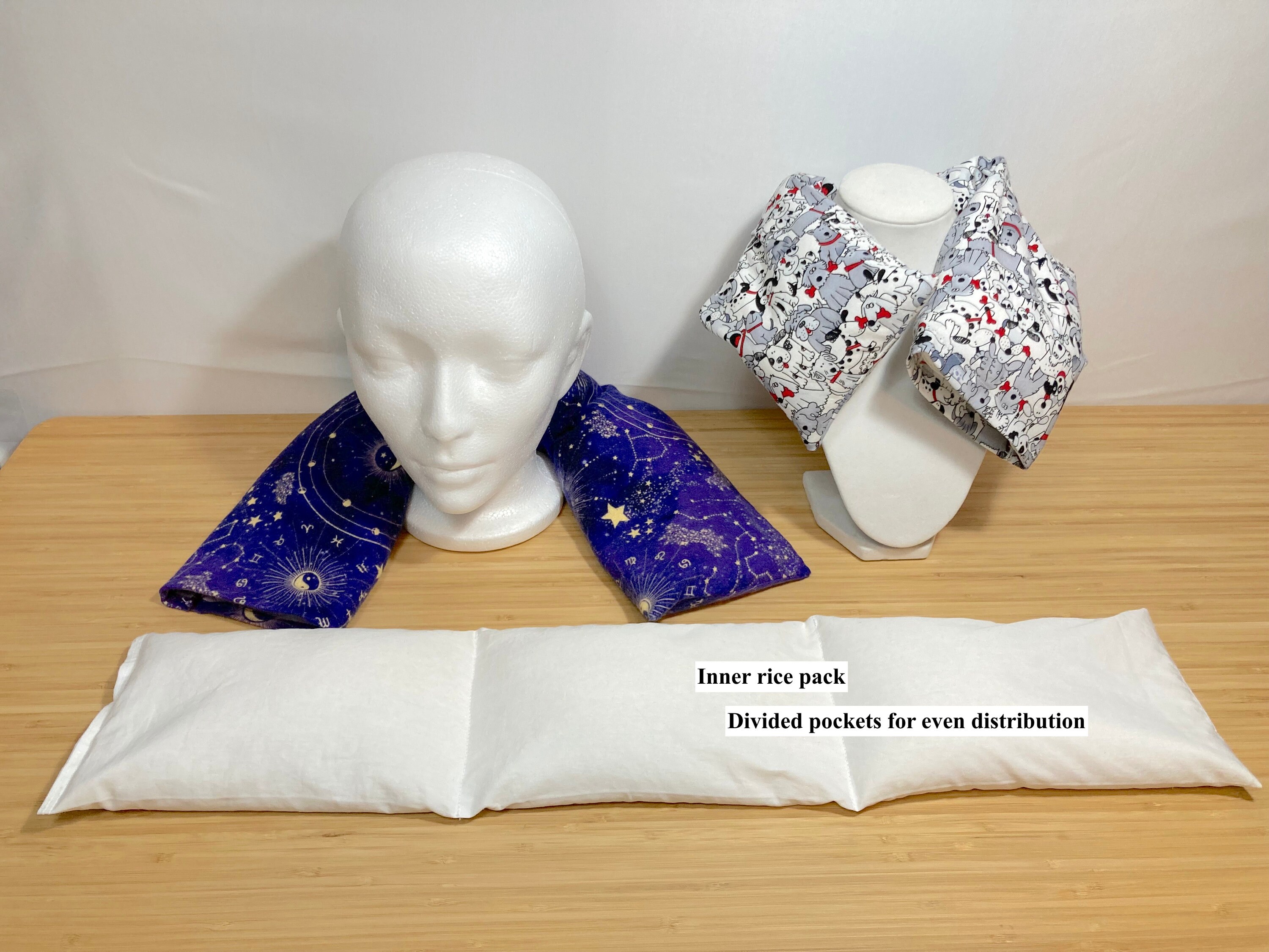 Rice Heating Pad, Neck/shoulder Wrap, Microwavable Heat Pad, Washable