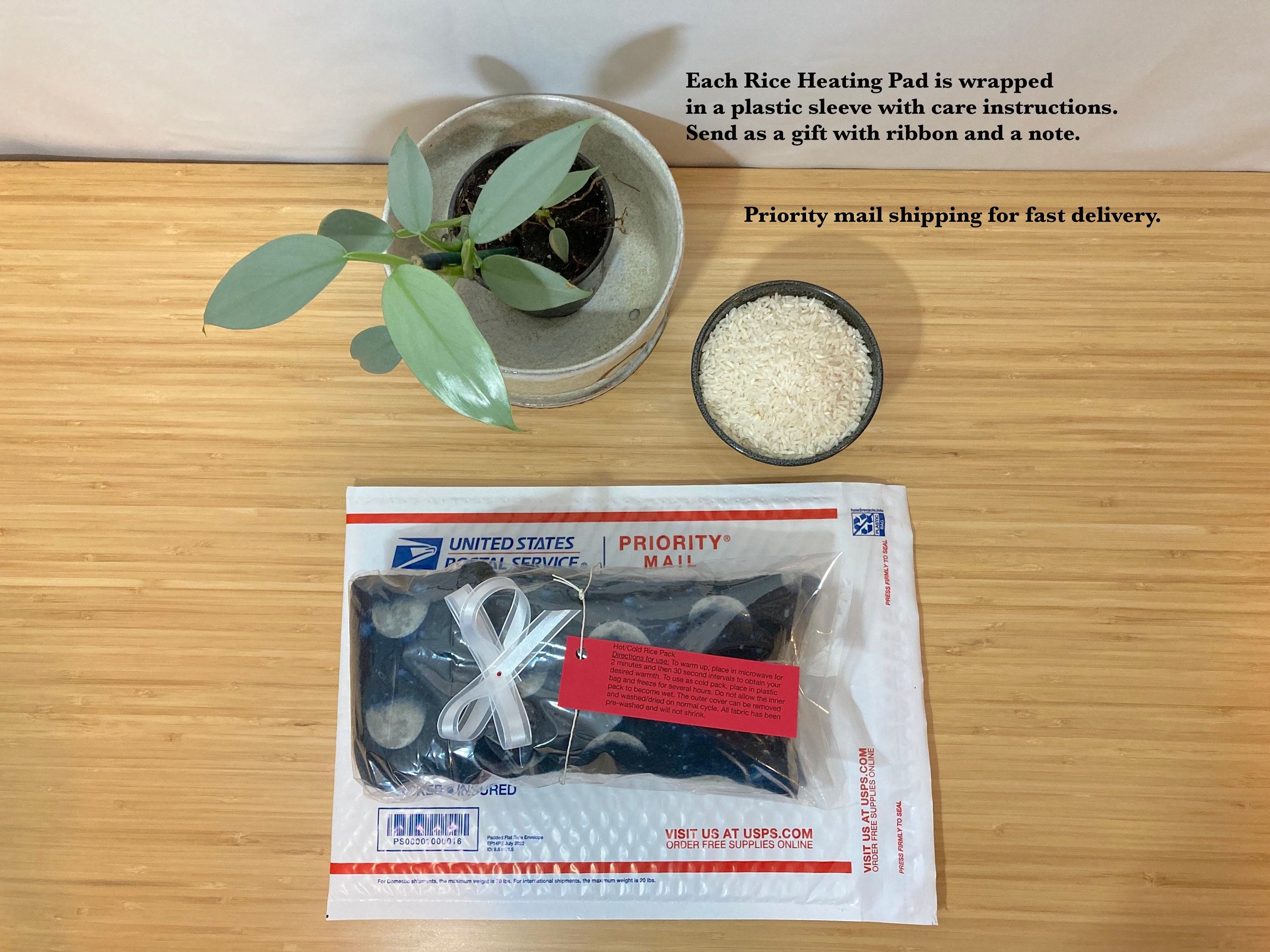 Rice Heating Pad, Neck/shoulder Wrap, Microwavable Heat Pad, Washable