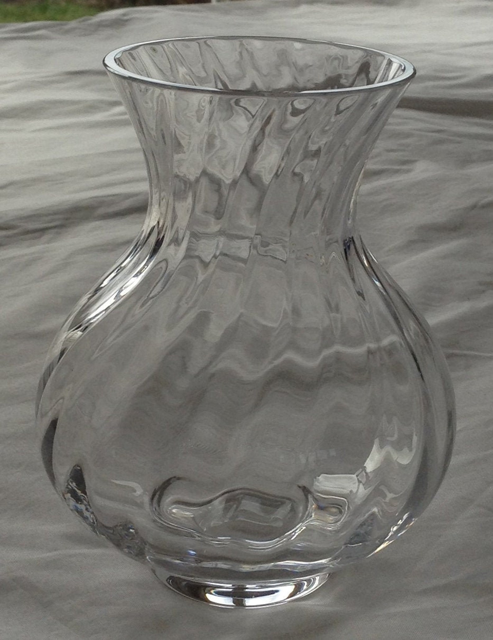 Dartington Glass 5 inch Ripple vase 12 cms tall handmade Etsy
