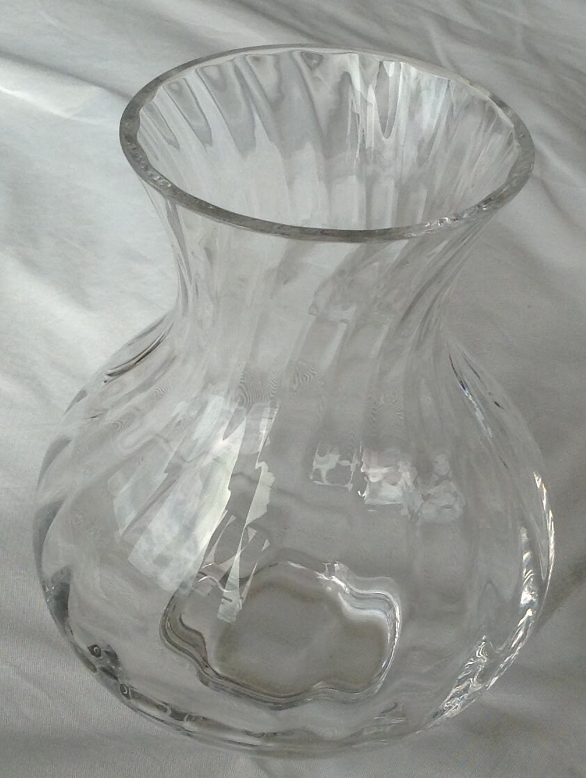 Dartington Glass 5 inch Ripple vase 12 cms tall handmade Etsy