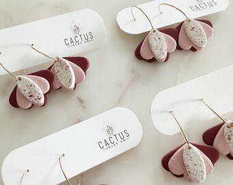 Terracotta Hoop + Clay earrings