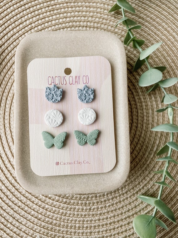 Clay earrings best sale etsy
