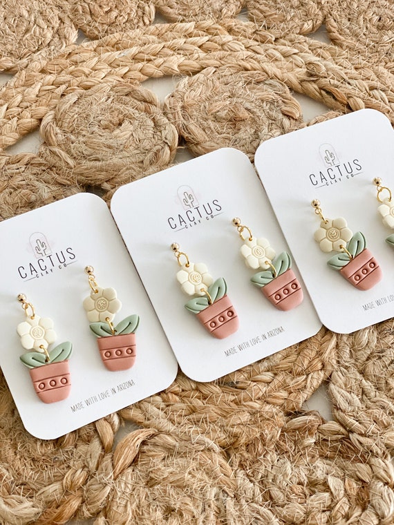 Flower pot earrings deals
