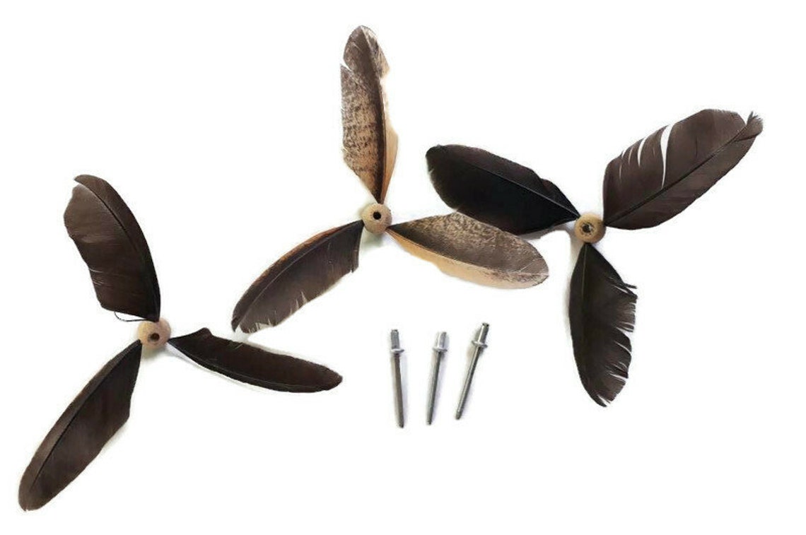 3 Pájaro humming blanco volador con plumas de viento campanas | Etsy