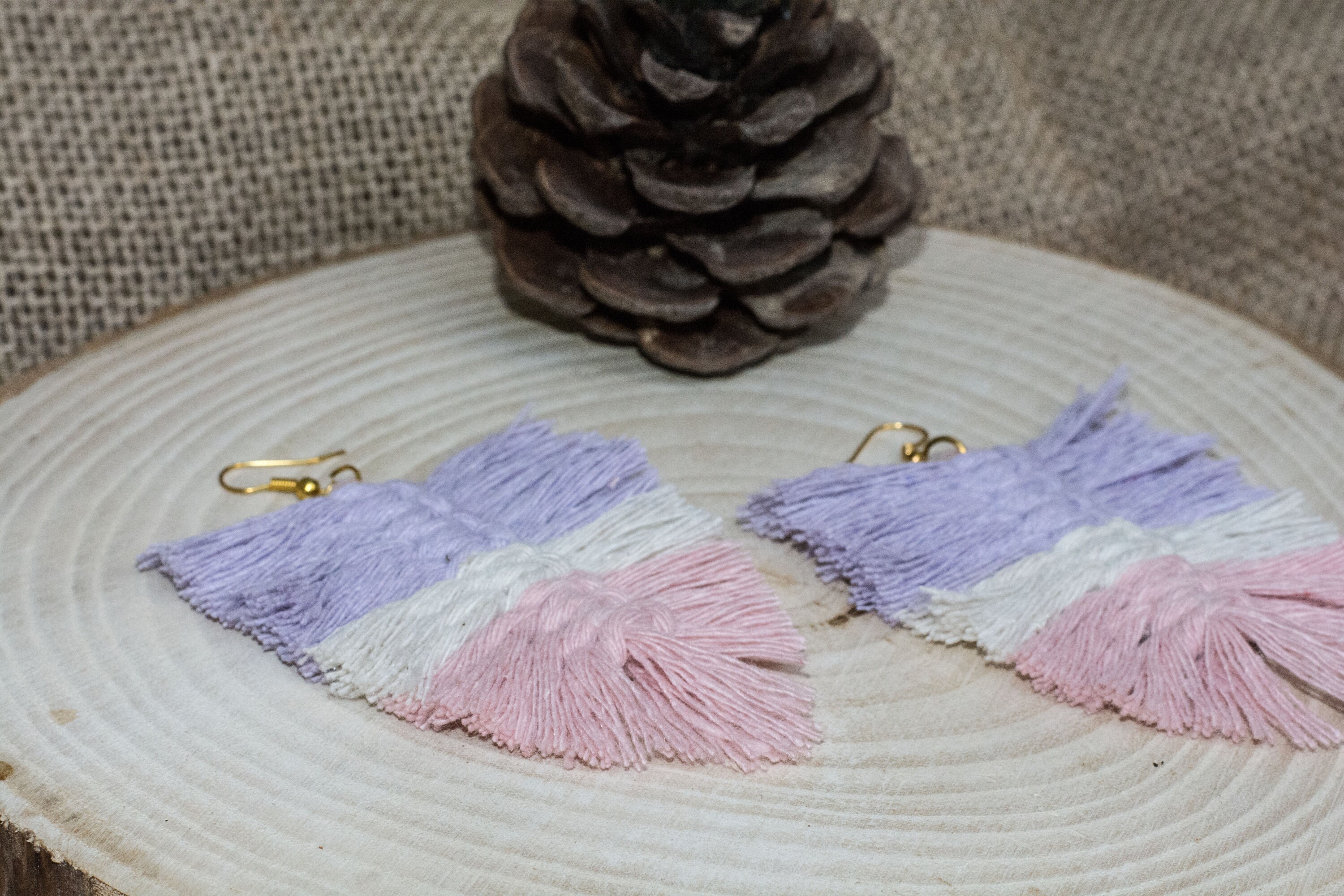 Macrame Earrings HandWoven Earrings Earrings Etsy