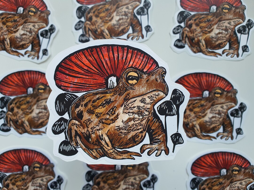 Toad Panic Sticker Toadstool Frog Vinyl Sticker, Waterproof Laptop Decal - Etsy