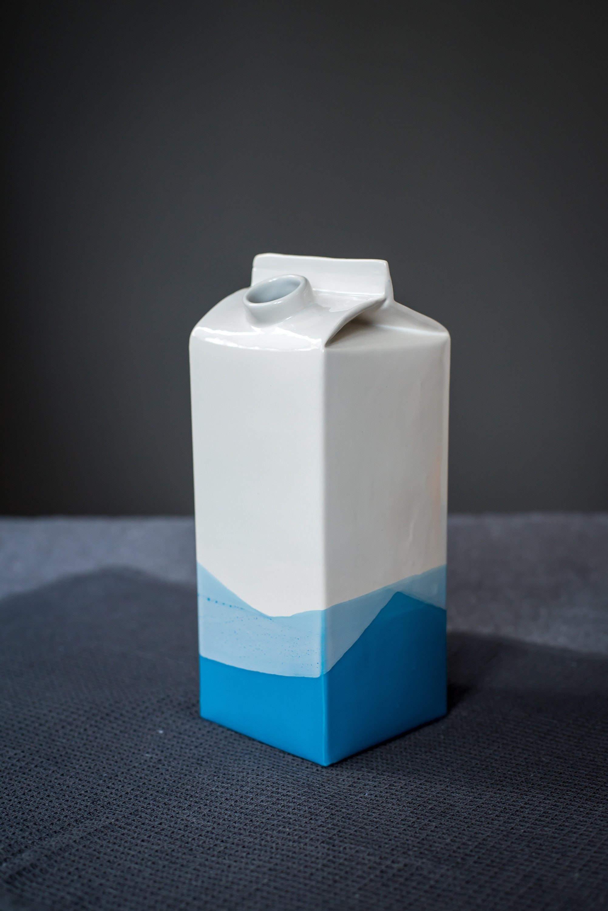 Ceramic milk bottle or vasemilk carton ceramic boxmilk Etsy