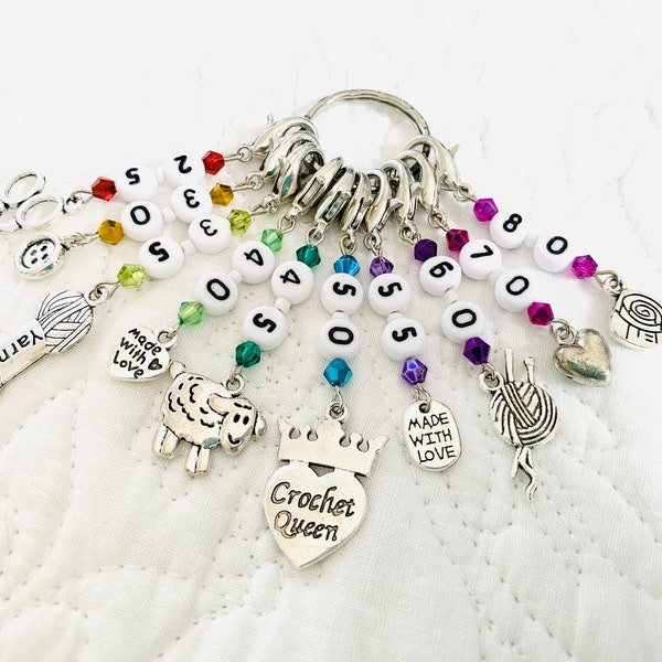 Crochet Stitch Markers - 10 pieces, craft theme