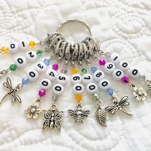Garden Theme Stitch Counters, 10 pieces