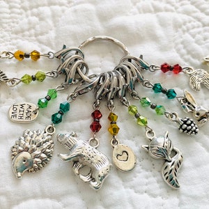 Woodland Theme Stitch Markers, 10 pieces