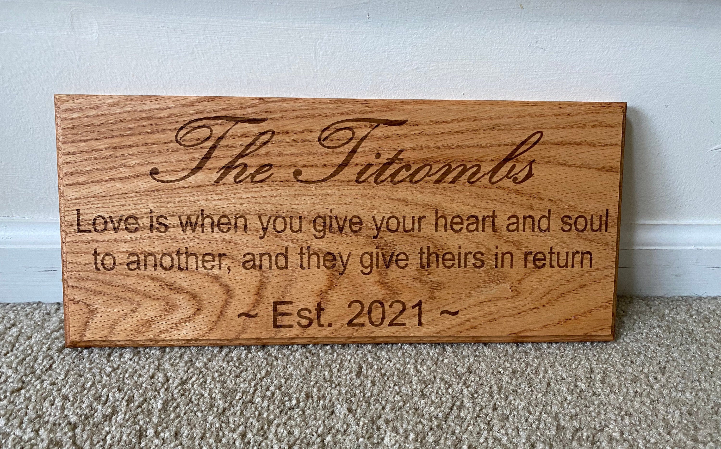 Custom Laser Engraved Wood Sign Etsy UK