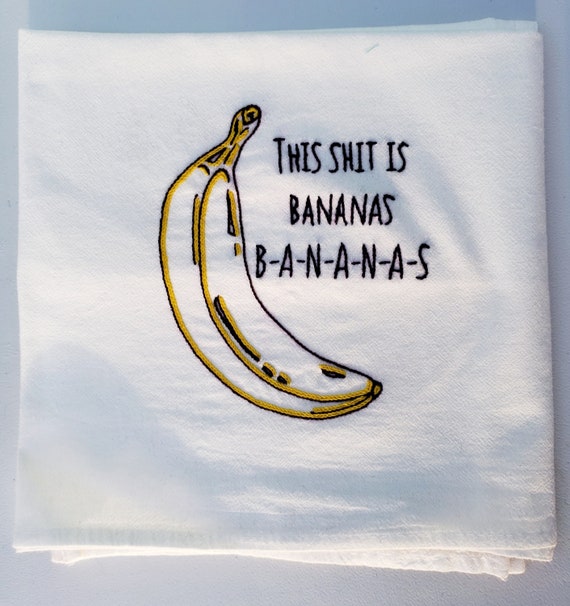 Gwen Stefani Embroidered Dish Towel Floursack Towel Banana Etsy