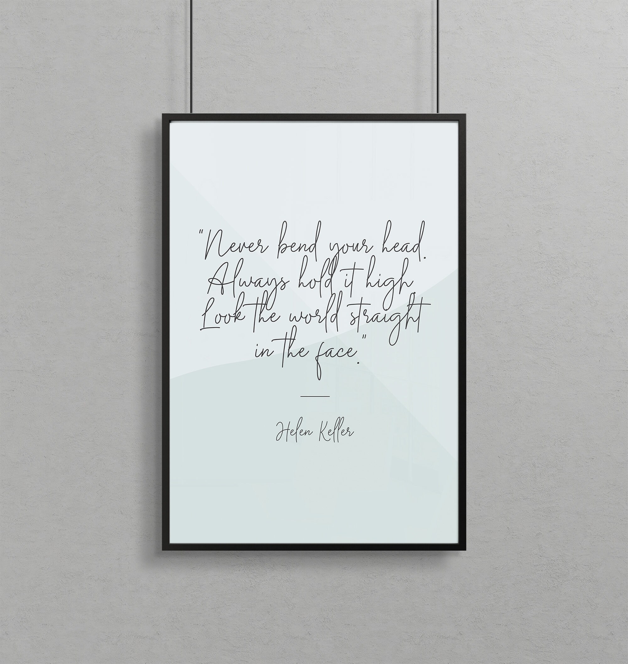 Quote Print, Helen Keller, Wall Print, Minimalist Wall Décor, Wall ...