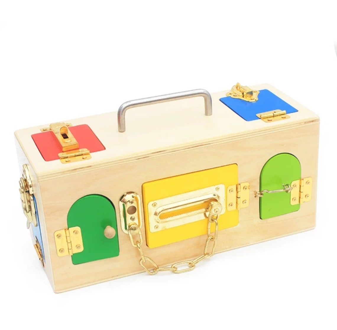 Montessori Colorful Lock Box Kids Children Educational Etsy