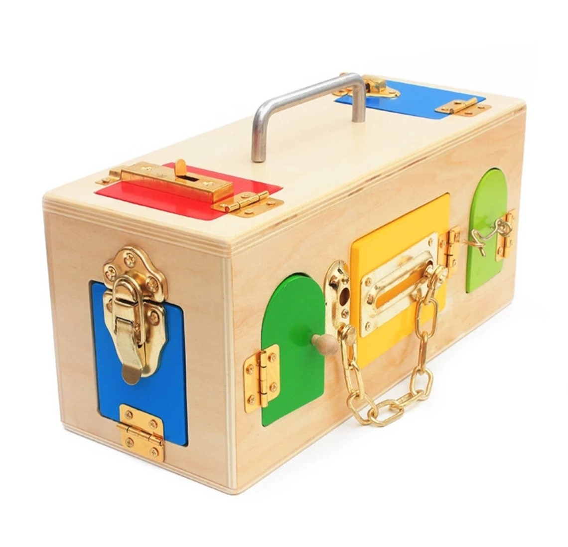 Montessori Colorful Lock Box Kids Children Educational Etsy