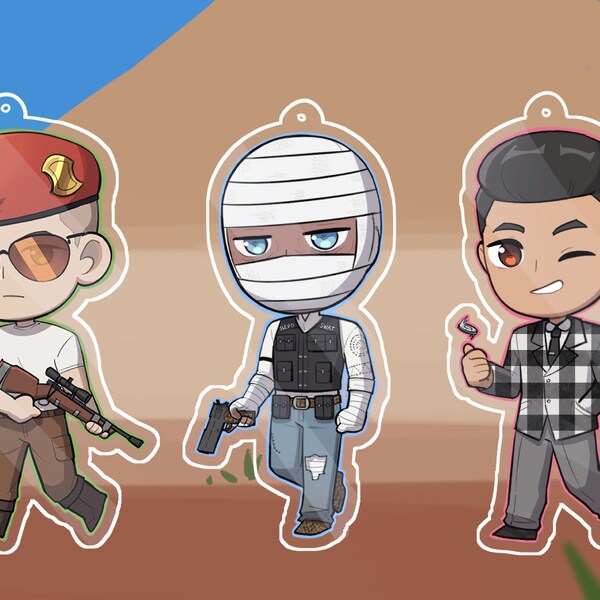 Fallout New Vegas Acrylic Charm (Benny Gecko, Craig Boone, & Joshua Graham)