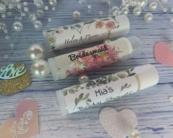 PERSONALIZED LIP BALM Favors, Lip Balm favors, Wedding favors, Bridal Shower favors, Bridal shower lip balm favors, Bridesmaid favors