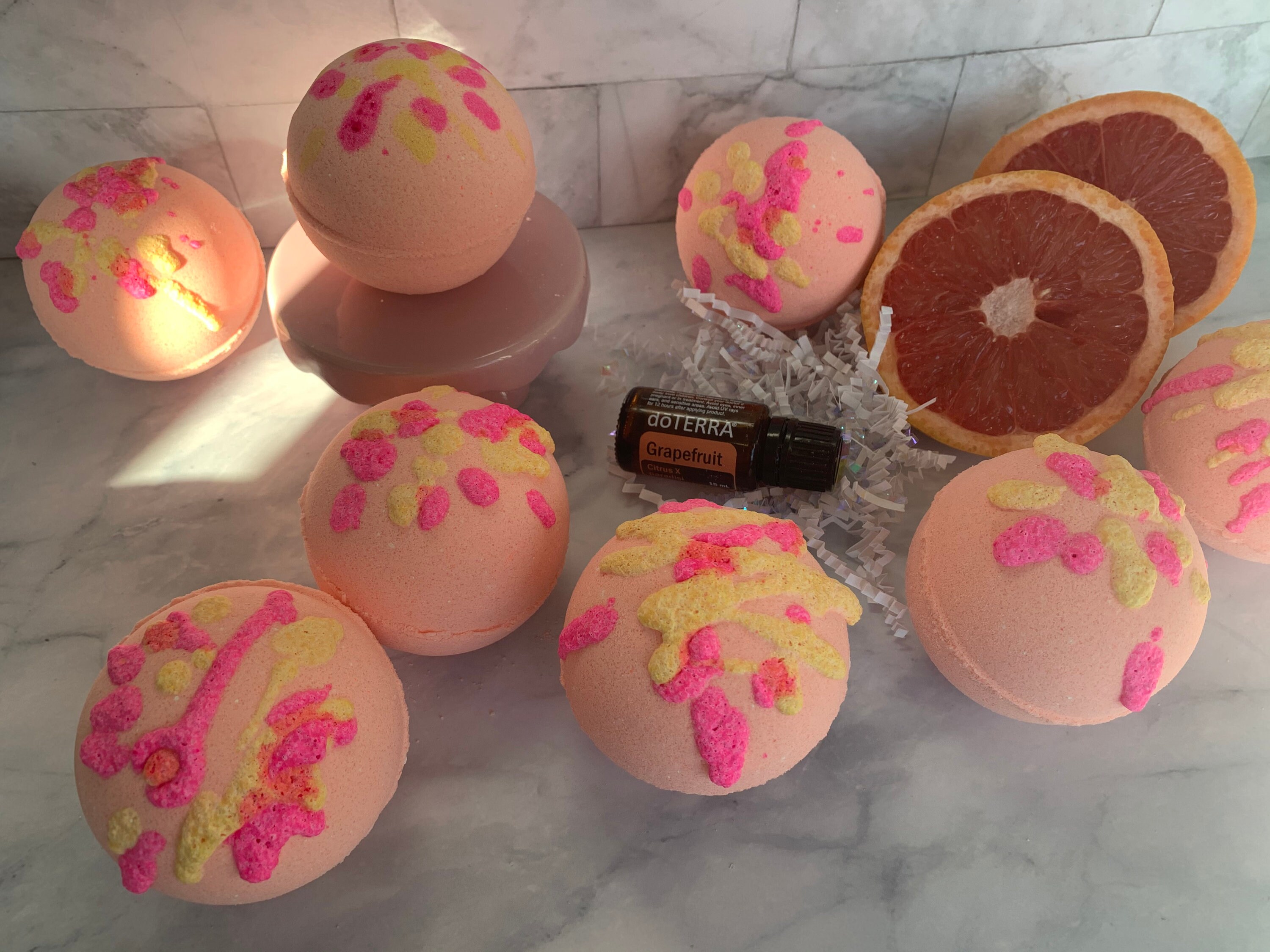 GRAPEFRUIT Bath Bombs Vegan Bath Bomb Grapefruit Essential Etsy