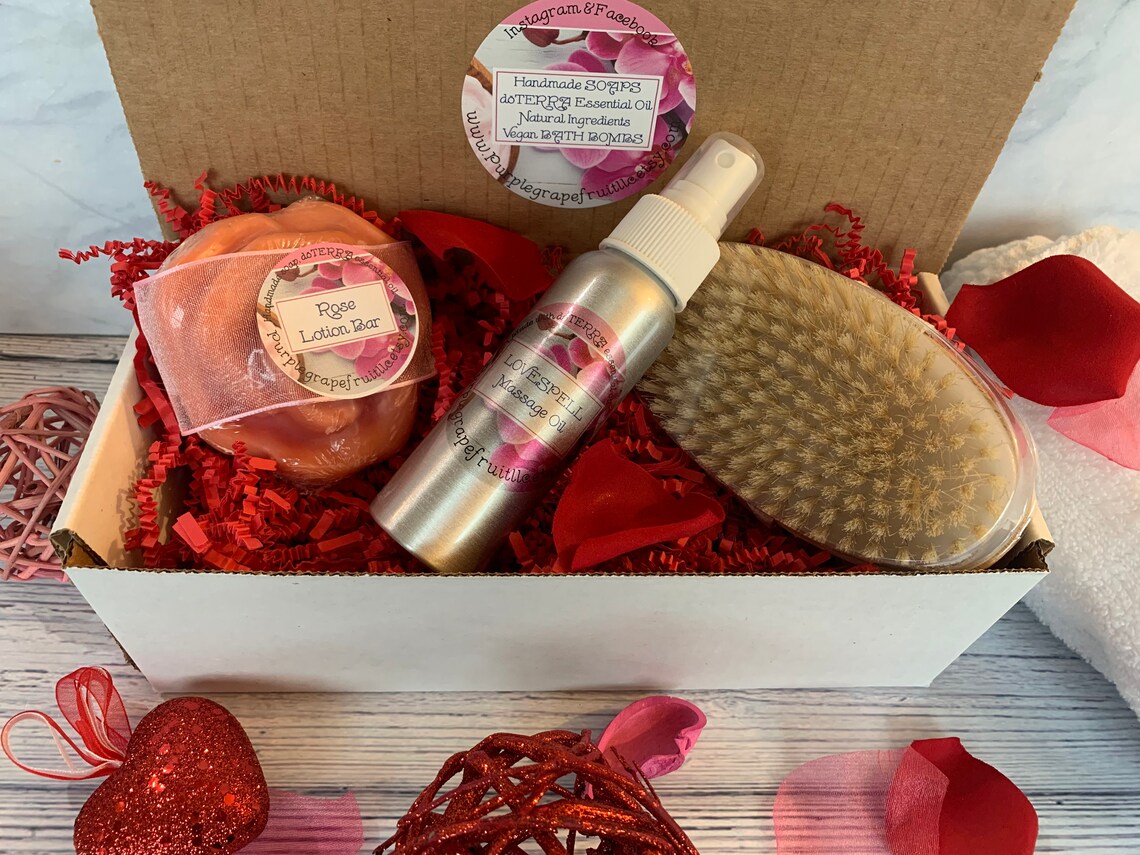 MASSAGE OIL Spa KIT Gift box for couple Gift Box/Spa Kit At Etsy