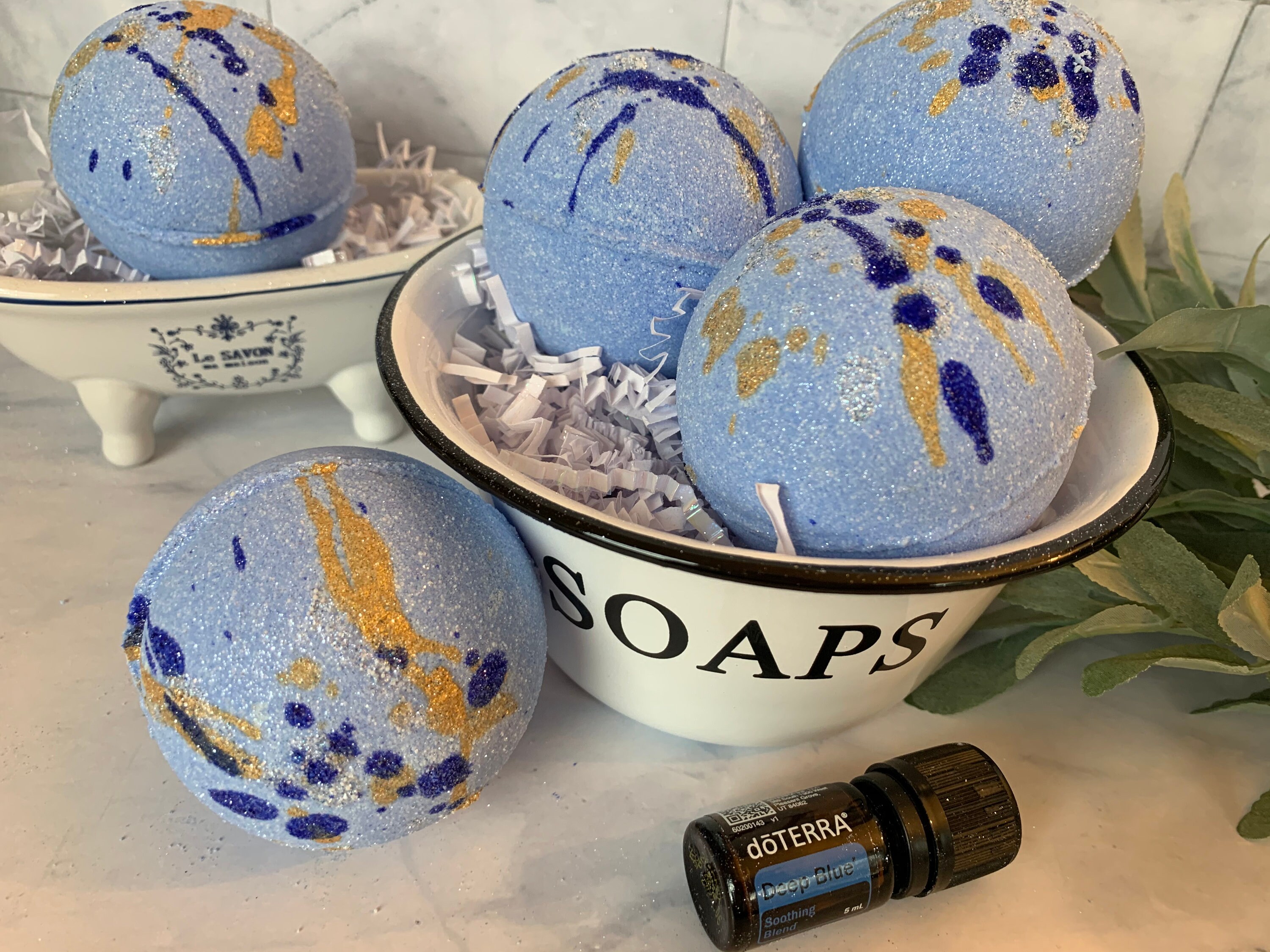 DōTERRA DEEP BLUE Bath Bombs Vegan bath bomb dōterra bath Etsy