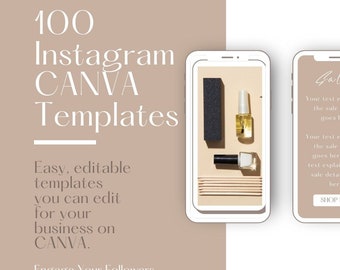 50 Neutral Aesthetic Faceless, Instagram Post Templates, Canva ...