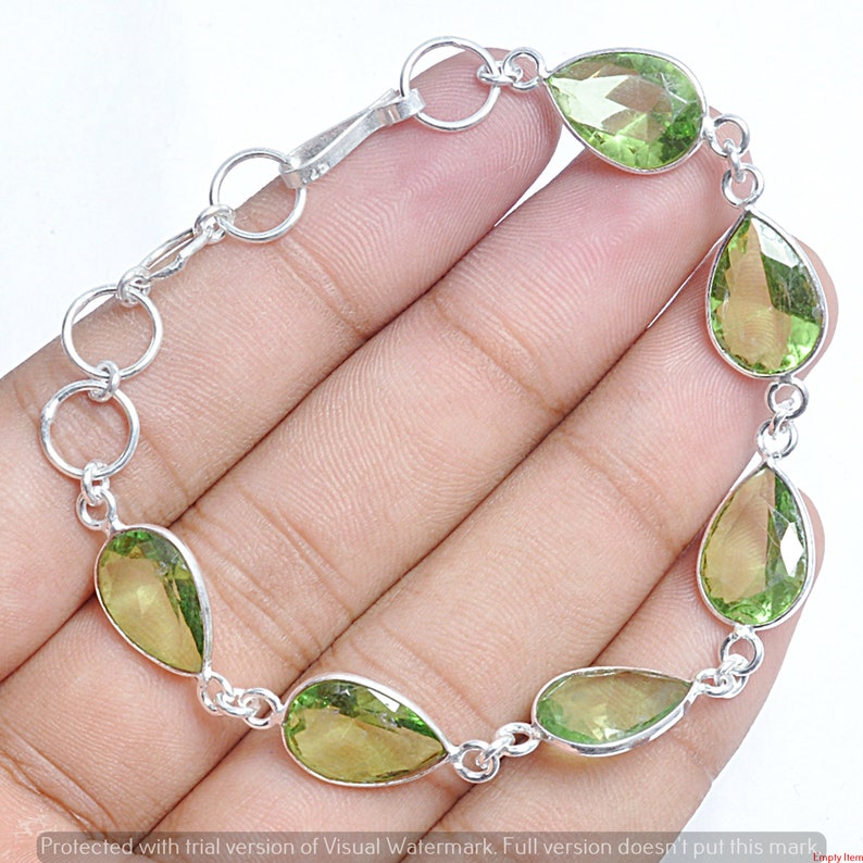 Faceted Peridot - Gemstone Cuff Bracelet, Wholesale Lot Bracelet Faceted Peridot - Gemstone Cuff Bracelet, Wholesale Lot Bracelet