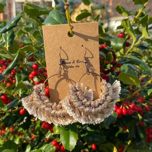 The Dorathy- Macrame Fan Earring