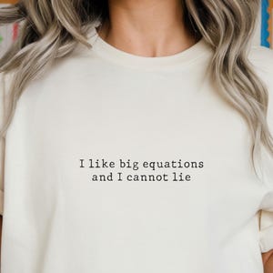 Minimalist Math Shirt: I Like Big Equations And I Cannot Lie, Funny Math Teacher Tee, Funny Mathematician Phi Day, Mathematics Teacher Gift