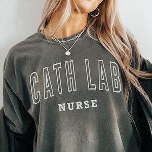 Comfort Colors® Cath Lab Nurse Shirt, Cardiac Nurse Shirts, Imaging Telemetry Graduation T-Shirt, Cute Cathlab Nurse Tee, Recover Nurse Gift