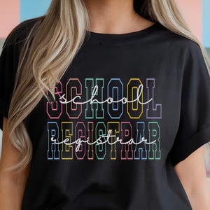 Comfort Colors® School Registrar Shirt, Database Registrar Tee, Gift For College Registrar, Custom Elementary Registry Front Office Admins