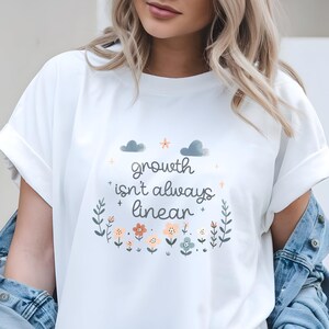 Comfort Colors® Growth Isn't Always Linear Tee, Progress Is Not Linear Team, SPED Teacher Shirt, Special Ed Inclusive Education Speducator