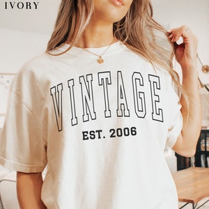 Comfort Colors® 18th Birthday Gift Shirt, Custom Year Vintage Est 2006, 18th Birthday Gift, Birthday Gifts For Him Her 18th Birthday Present