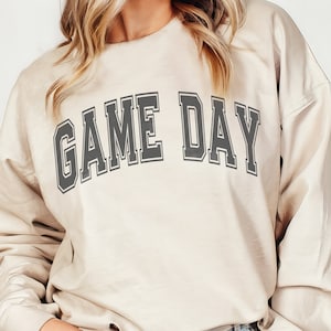 Comfort Colors® Varsity Gameday Shirt, Football Gameday Sweatshirt, Baseball Game T-Shirt, College Football Shirt, Softball Game Day Sweater