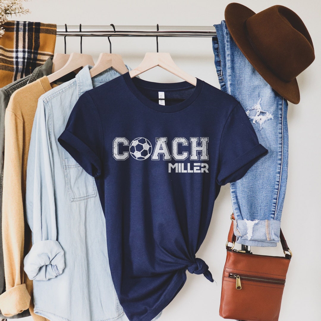 Custom Name Soccer Coach Shirt, Personalized Soccer Coach Sweatshirt