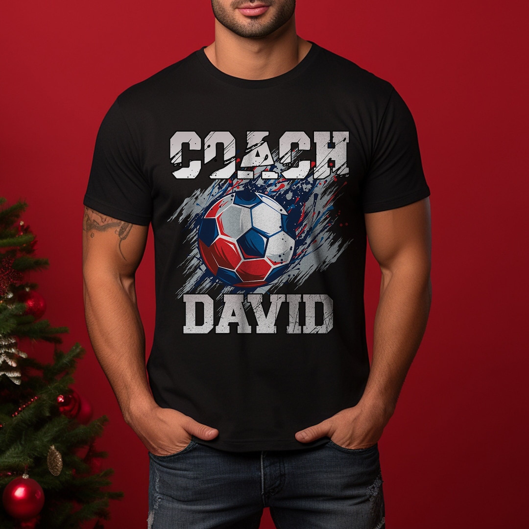 Custom Name Soccer Coach Shirt, Personalized Coach Sweatshirt Fathers