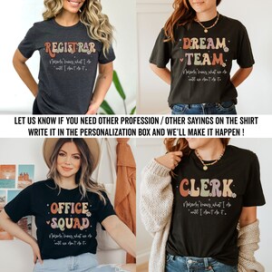 Office Admin Shirt Front Desk Administration T-shirt School - Etsy