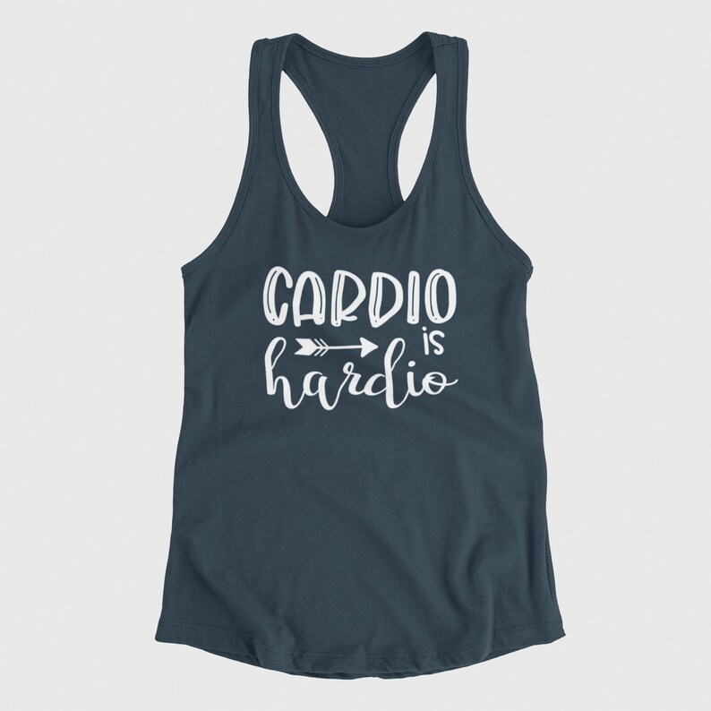 Funny Gym Shirt Tank Top Women Tank Top Cardio Is Hardio Tanks Racerback Tops Tank Tops Women Cardio Is Hard Shirt Funny Gym Tank Top