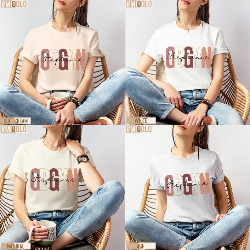 Personalized OBGYN Nurse Shirt, OB L&D Custom Obstetrics and Gynecology ...