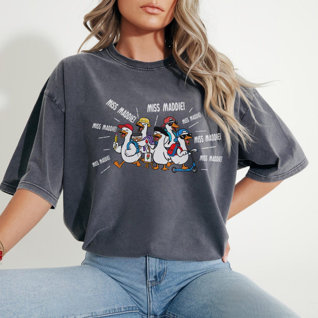 Personalize Secretary Goose Shirt, Funny School Principal Silly Geese ...