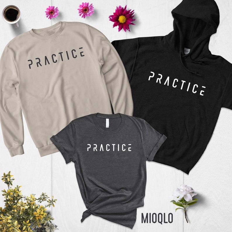 Practice Shirt, Minimalist Shirt, Musician shirt, Practice Makes Perfect, Music T-Shirt, Music Student Shirt, Piano Student Tee, Violin Tee bild 1