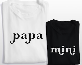 Papa And Mini Shirts, Matching Dada and Son Shirts, First Time Dad Gift, Dad and Mini Tshirt, Fathers Day Gifts for Dad, Daddy and Me Shirts