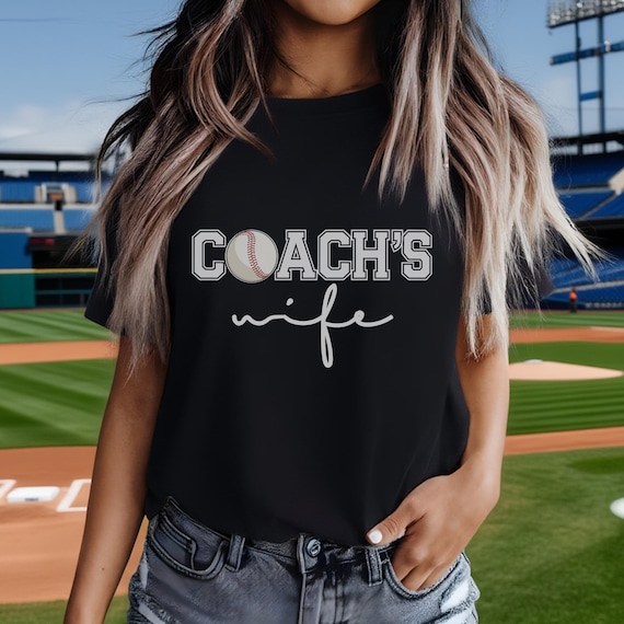 Comfort Colors® Coach's Wife Shirt, Baseball Mom Tee, Wife Mothers Day Gift, Game Day Mama Sweater, Coach Wife Gift For Coach Engagement