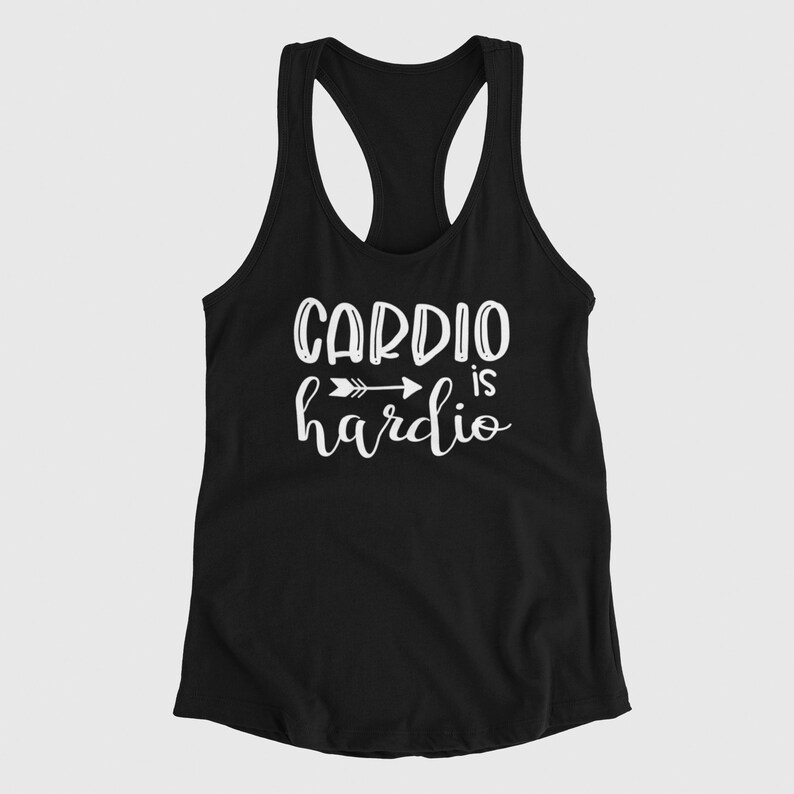 Funny Gym Shirt Tank Top Women Tank Top Cardio Is Hardio Tanks Racerback Tops Tank Tops Women Cardio Is Hard Shirt Funny Gym Tank Top